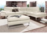 Ecksofa CALIA ITALIA "Dave, italienisches Designsofa mit erstklassigem Sitzkomfort, L-Form", weiß (altweiß), B:297cm H:87cm T:97cm, NaturLeder Sorrento;Leder Bull, Sofas, Ecksofa, mit tollen Lederbezügen