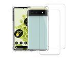 Hülle Google Pixel 6 und 2 schutzfolien - TPU - Transparent