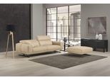 2,5-Sitzer EGOITALIANO "Gloria, super bequem und hochwertige Verarbeitung, edles Design", beige (champagner), B:236cm H:96cm T:109cm, Leder »BULL« (echtes Rindsleder). Geschliffenes, pigmentiertes und behandeltes Rindsleder mit einer Dicke von 1, 3-1, 5 mm. Dieses Leder zeigt eine ziemlich weiche Hand mit einem halb undurchsichtigen Aussehen. Es handelt sich um ein geschütztes Leder. Eine leichte