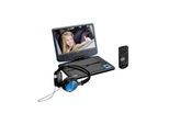 Lenco DVP-910BL - Portable 9" DVD player with USB headphones and mounting bracket - Blue/Black