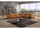 Ecksofa EGOITALIANO "Beverly, extravangantes Designsofa mit erstklassigem Sitzkomfort", braun (cognac), B:378cm H:95cm T:282cm, Luxus-Micofaser Lederoptik (100% Polyester) ist ein neues technisches Gewebe mit einem visuellen und taktilen Aspekt, der dem Nubuk sehr nahe kommt, mit innovativen Eigenschaften. Seine außerordentliche Weichheit kommt von einem exklusiven Produktionsprozess, der Unreinhe