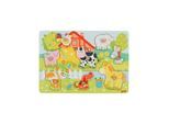 Goki - Farm animals lift-out puzzle - (57392) Holz