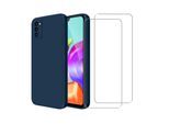 Hülle Galaxy A41 und 2 schutzfolien - Silikon - Blau