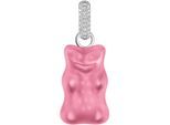Kettenanhänger THOMAS SABO "THOMAS SABO x HARIBO Schmuck: Großer Anhänger Goldbär", pink (silberfarben, pink, kristallweiß, pink, kristallweiß), Schmuckanhänger, Damen, Silber 925 (recycelt), 4,05 g, Kettenanhänger, mit Kristallglas, Zirkonia (synth.)