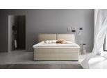 Boxbett "NIKITA", beige (cremeweiß), B:141cm L:209cm, ATLANTIC HOME COLLECTION, Komplettbetten, bodentiefes Bett, wahlweise mit Matratze und Topper