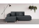 Ecksofa INOSIGN "Suyala", grau (anthrazit), B:258cm H:85cm T:168cm, 100% Polyester, Sofas, L-Form mit Hocker