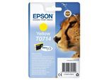 Original Epson Stylus D 120 (C13T07144012 / T0714) Druckerpatrone Gelb