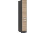 Apothekerschrank KOCHSTATION "KS-Gera", grau (eiche, anthrazit), B:30cm H:200cm T:60cm, Spanplatte, Schränke, Breite 30 cm
