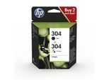 Original HP Envy 5010 (3JB05AE / 304) Druckerpatrone Schwarz,Color (Cyan,Magenta,Gelb)