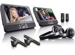 LENCO Portabler DVD-Player "DVP-939 - port. 9 DVD-Player Set mit Doppellaufwerk/ Kopfhörer", schwarz, B:30cm H:25cm T:30cm, Abspielgeräte, Haltergungen & Kopfhörer im Lieferumfang