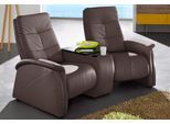 2-Sitzer EXXPO - SOFA FASHION "Tivoli, Kinosofa, bequem", braun (schoko), B:207cm H:109cm T:97cm, NaturLeder;Luxus-Microfaser, »Aqua Clean« (50% Polyester, 35% Polyacryl, 15% Polyamid);Softlux-Kunstleder, Sofas, mit Relaxfunktion, integrierter Tischablage und Stauraumfach