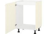Spülenschrank KOCHSTATION ""KS-Scafa"", beige (magnolia, nussbaum tabak), B:50cm H:75cm T:56cm, Schränke, in verschiedenen Breiten, wahlweise Türanschlag rechts oder links