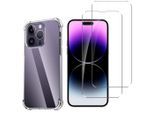 Hülle iPhone 14 Pro und 2 schutzfolien - TPU - Transparent