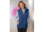 Fleeceweste CLASSIC BASICS, Damen, Gr. 44, blau (nachtblau), 100% Polyester, unifarben, Westen Fleeceweste
