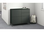 Kommode BORCHARDT MÖBEL "Haama", schwarz (schwarz matt), B:93cm H:80cm T:35cm, Spanplatte, Sideboards, Kommode, Breite 93 cm