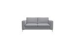 2-Sitzer FLEXLUX "Fiore, super Sitzkomfort durch Kaltschaum im Sitz", grau (sophisto gre), B:164cm H:85cm T:92cm, 100% Polyester, Sofas, breite Armlehnen, Füße Alu
