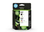 HP 62 Schwarz und Farbe 2er-Pack Original Druckerpatronen