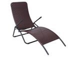 vidaXL Sonnenliege Klappbar Poly Rattan Brown