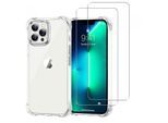 Hülle iPhone 13 Pro und 2 schutzfolien - TPU - Transparent