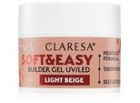 Claresa Soft&Easy Builder Gel gel basecoat voor Nagels Tint Light Beige 12 g