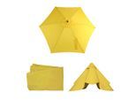 Ersatz-Bezug für Sonnenschirm Lissabon, Sonnenschirmbezug Ersatzbezug, Ø 3m Polyester 6 Streben ~ gelb