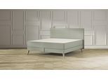 Emma Elite Boxspringbett Comfort - Grün - 180x200 cm - Kopfteil Kissen - Natur Füße
