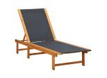 vidaXL Sonnenliege Massivholz Akazie und Textilene