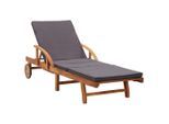 vidaXL Sonnenliege mit Auflage Massivholz Akazie
