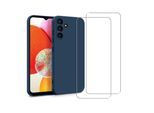 Hülle Galaxy A14 und 2 schutzfolien - Silikon - Blau
