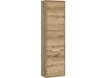 welltime Hochschrank »Kayu, Höhe 164 cm, stehend/hängend montierbar, 1 Tür, 4 Einlegeböden«, Türanschlag wechselbar, Badschrank, Bad-Möbel, Badezimmer, Bad