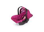 Bayer Design Deluxe Car Seat with Canopy for Dolls - Rose w/ dots