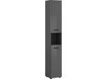 welltime Hochschrank »Doux, Höhe 180 cm, 2 Türen, 1 offenes Fach, 3 Einlegeböden«, Türanschlag wechselbar, MDF Front, Badschrank, Bad-Möbel, Badezimmer
