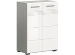 welltime Midischrank »Calcio, Höhe 80 cm, 2 Türen, 2 Einlegeböden, 3 Fächer«, MDF Front, Badschrank, Bad-Möbel, Badezimmer