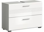 welltime Waschbeckenunterschrank »Calcio, Breite 80 cm, 2 Schubkästen, davon einer geteilt,«, MDF Front, Badschrank, Bad-Möbel, Badezimmer