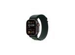 Apple Watch Ultra 2 GPS + Cellular 49mm - Black Titanium Case with Dark Green Alpine Loop - Small