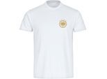 multifanshop Herren T-Shirt - Deutschland - Adler Retro Gold - Druck gold metallic - Männer