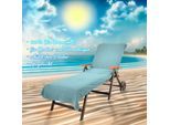 KiNZLER Strandtuch »Frottier-Liegenbezug, 100% Baumwolle«, (1 St., Strandtuch 78 x 200 cm), Liegen-Handtuch, Uni Farben, weich & flauschig, auch als 2er Set