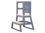 Baby Vivo Lernturm aus Holz - Mit Tafel in Grau