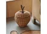 ferm LIVING Aufbewahrungskorb Apple, Rattan, Höhe 52 cm