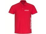 multifanshop Poloshirt - Deutschland - Brust & Seite - Druck weiß - Polo
