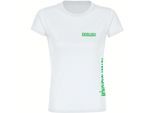 multifanshop Damen T-Shirt - Mönchengladbach - Brust & Seite - Druck grün - Frauen