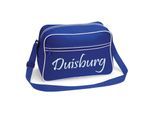 multifanshop Retrotasche - Duisburg - Schriftzug - Druck weiß - Tasche