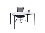 Schreibtisch Petrila, Konferenztisch Bürotisch Seminartisch, 120x80cm MDF ~ weiß