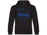 multifanshop Kapuzen Sweatshirt - Bochum - Meine Fankurve - Druck blau - Hoodie