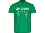multifanshop Kinder T-Shirt - Deutschland - Herzschlag - Druck weiß - Kind