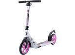 Cityroller STAR-SCOOTER, lila (violett, weiß), RollerB:33cm L:95cm, mit abgesenktem Trittbrett, B:33cm L:95cm
