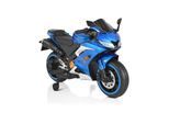 Moni Kinder Elektromotorrad Motocross MP3-Funktion Bluetooth Stützräder Lichter blau