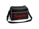 multifanshop Retrotasche - Bayern - Schriftzug - Druck rot - Tasche