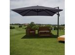 Gastronomie-Ampelschirm MCW-A96, Sonnenschirm, 3x4m (Ø5m) Polyester/Alu 26kg ~ anthrazit ohne Ständer
