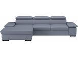 Ecksofa SIT & MORE "Alcudia L-Form", bunt (graublau), B:286cm H:73cm T:174cm, Sofas, Ecksofa, wahlweise mit Bettfunktion